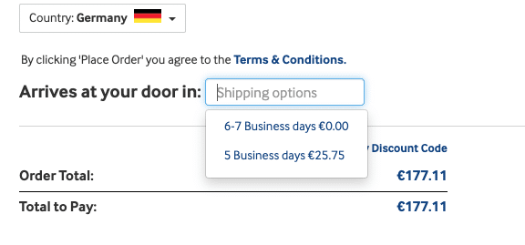 Shipping Options