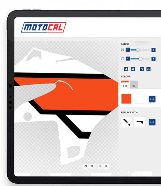 Motocal Design Application Screen