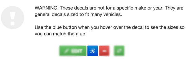 Vehicle Templates 1 warning generic templates