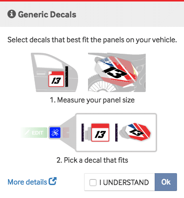 Generic decal warning